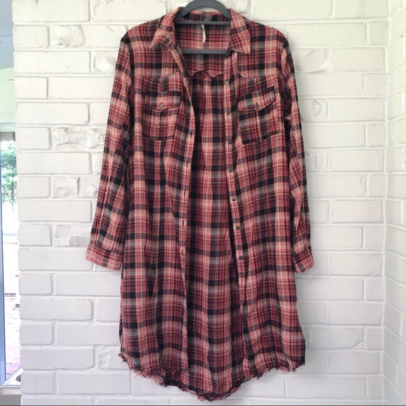 Free People Dresses & Skirts - Free People Button Down Tunic Dress Size Small